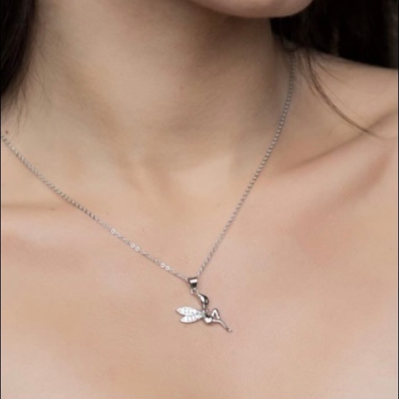 NIB 925 SterlingSilver Fairy Wing Pendant 💜💗💜 - Picture 2 of 14